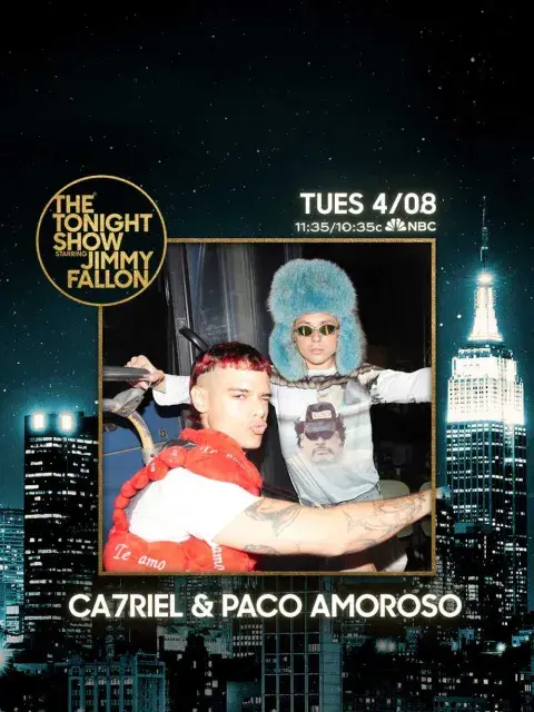 Catriel y Paco Amoros estarán en el show de Jimmy Fallon