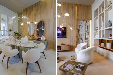 Los sillones y las sillas, despliegan diferentes identidades pero en consonancia.