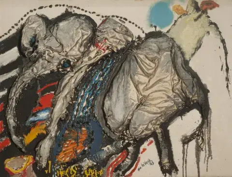 Obra abstracta de Jorge de la Vega.