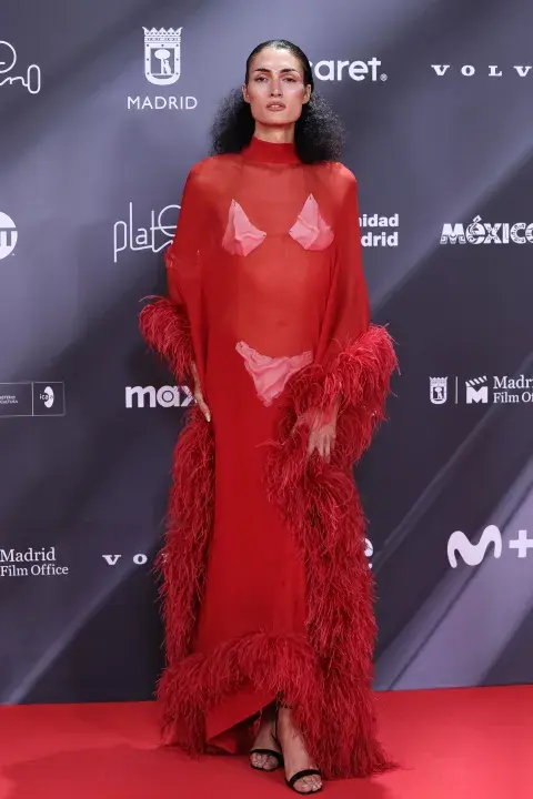 Mina Serrano en la alfombra roja de los Premios Platino 2025. Mina Serrano en la alfombra roja de los Premios Platino 2025.