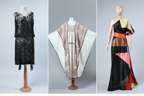3 vestidos en maniquíes