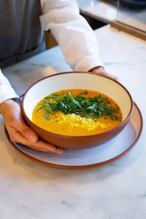 Sopa de calabaza, una receta de Mauro Massimino Sopa de calabaza, una receta de Mauro Massimino