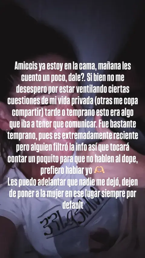 La Storie de Juana Repetto en la que confirma su separación de Sebastián Graviotto. La Storie de Juana Repetto en la que confirma su separación de Sebastián Graviotto.