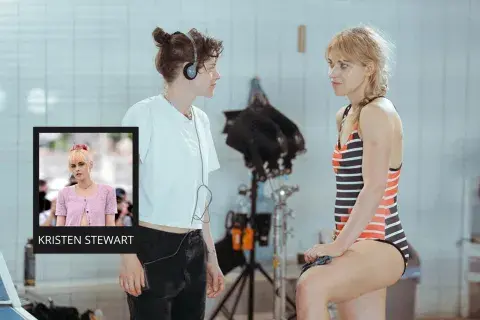 Backstage de Kristen Stewart dirigiendo The Cronology of Water Backstage de Kristen Stewart dirigiendo The Cronology of Water