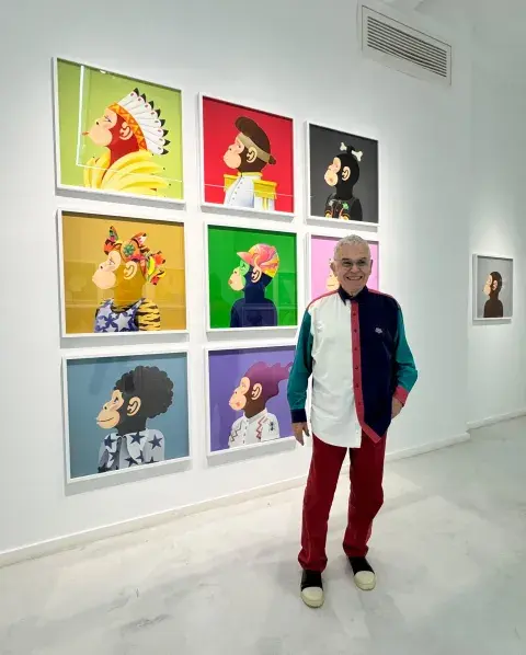 A los 80 años, Edgardo Giménez explora las posibilidades que le da la inteligencia artificial para crear y para multiplicar sus obras de arte. A los 80 años, Edgardo Giménez explora las posibilidades que le da la inteligencia artificial para crear y para multiplicar sus obras de arte.
