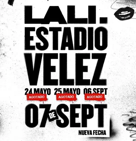 el anuncio del nuevo show de LALI en Velez el anuncio del nuevo show de LALI en Velez