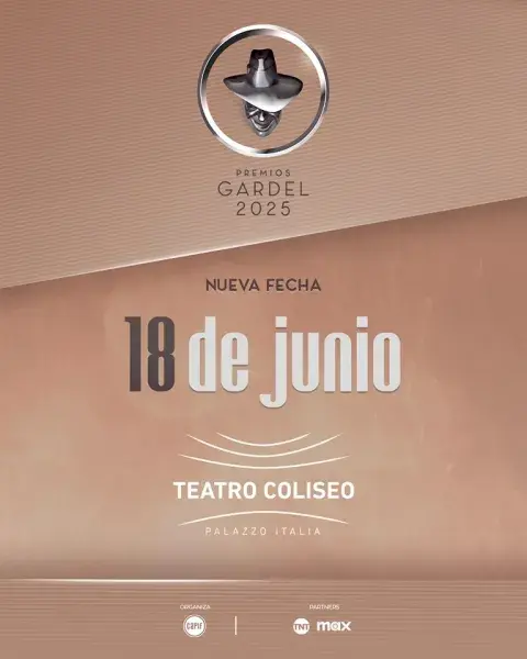 Póster de la entrega de los Premios Gardel 2025: ¿dónde verlos en vivo? Póster de la entrega de los Premios Gardel 2025: ¿dónde verlos en vivo?