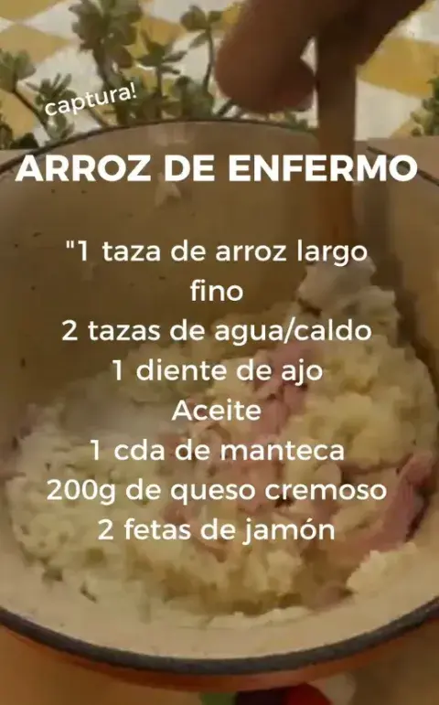 Los ingredientes de la receta del arroz de Paulina Cocina.