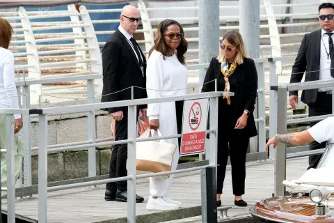 La llegada a Venecia de Oprah Winfrey, una de las invitadas a la boda de Jeff Bezos y Lauren Sánchez.