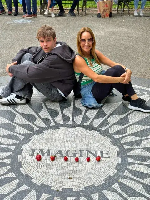 Romina Polnoroff y su hijo de 18 años