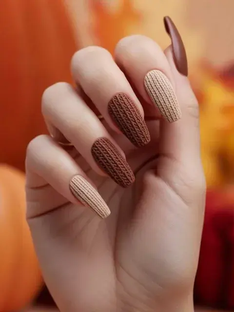 Las uñas estilo suéter son furor en este invierno Las uñas estilo suéter son furor en este invierno