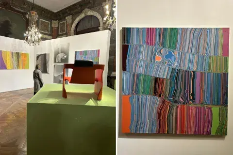 Los sillones Cinta y las pinturas digitales, creados con medio siglo de distancia en el tiempo, comparten un criterio estético común y siguen la misma ideología del diseño. Los sillones Cinta y las pinturas digitales, creados con medio siglo de distancia en el tiempo, comparten un criterio estético común y siguen la misma ideología del diseño.