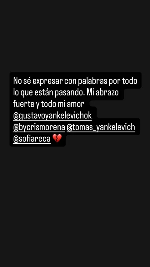 El mensaje de Marcelo Tinelli por la muerte de Mila Yankelevich. El mensaje de Marcelo Tinelli por la muerte de Mila Yankelevich.