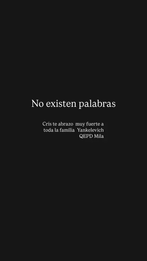 El mensaje de Wanda Nara para Cris Morena y su familia por la muerte de Mila Yankelevich. El mensaje de Wanda Nara para Cris Morena y su familia por la muerte de Mila Yankelevich.