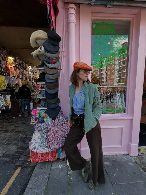 Vintage viajero: el look tendencia de Natalia Oreiro en Londres.