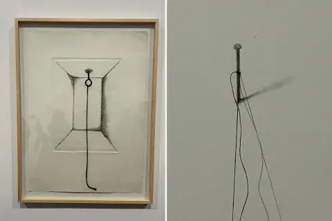 Fondo y figura cobran una nueva relación en la obra de Porter donde los hilos y los clavos tienen un rol protagónico. Fondo y figura cobran una nueva relación en la obra de Porter donde los hilos y los clavos tienen un rol protagónico.