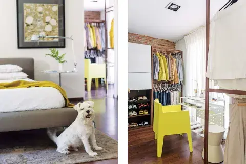 El amarillo se repite en la casa en pequeños acentos como hilo conductor. El amarillo se repite en la casa en pequeños acentos como hilo conductor.