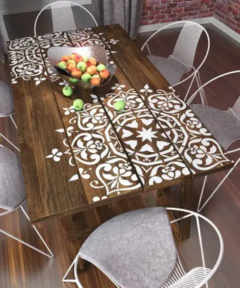 Foto de mesa de cocina. Foto de mesa de cocina.