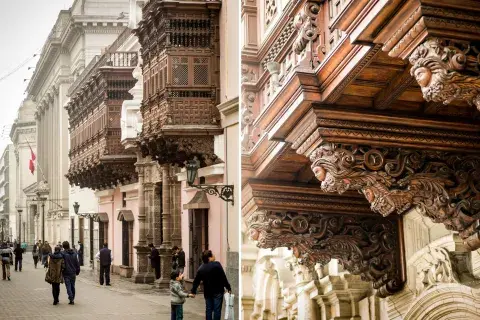 Los típicos balcones de Lima: esos cerramientos que sobresalen y parecen cajitas de madera labrada, son construcciones que se realizaron tanto en la época virreinal como en la República.