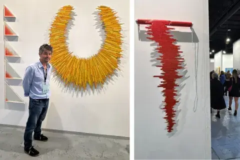 A la izquierda, Tyler con Fenix III. A la derecha, Camino. Son dos obras de este año. A la izquierda, Tyler con Fenix III. A la derecha, Camino. Son dos obras de este año.