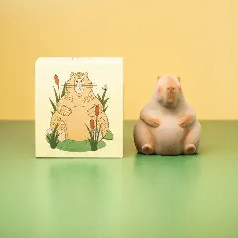 Imagen de Don Carpi, el carpincho de chocolate de Damián Betular. Imagen de Don Carpi, el carpincho de chocolate de Damián Betular.