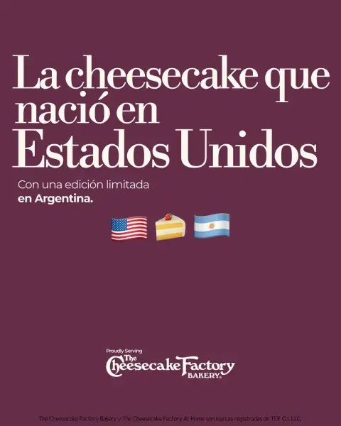 Foto de la llegada de The Cheesecake Factory a la Argentina.
