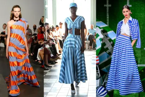 Looks con rayas en la pasarela de New York Fashion Week Looks con rayas en la pasarela de New York Fashion Week