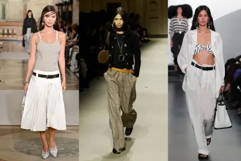 Pantalones de tiro bajo en las pasarelas de New York Fashion Week Pantalones de tiro bajo en las pasarelas de New York Fashion Week
