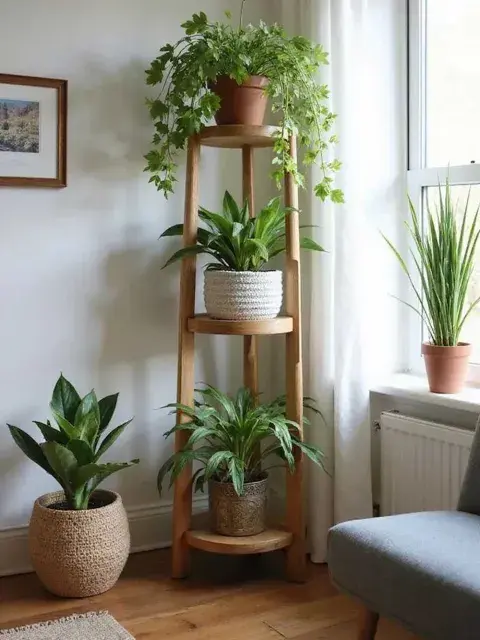 Toque verde: jardín vertical, macetas colgantes o una enredadera que crezca sobre la pared.