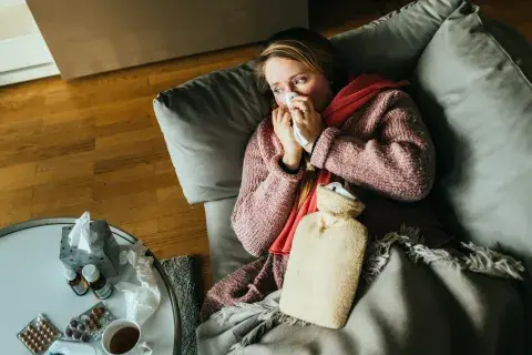 Foto de mujer enferma. Foto de mujer enferma.