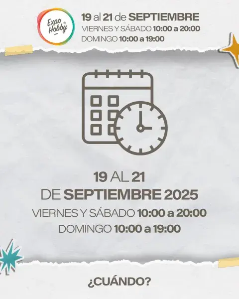 Foto de fechas, horarios y ubicación de ExpoHobby 2025. Foto de fechas, horarios y ubicación de ExpoHobby 2025.