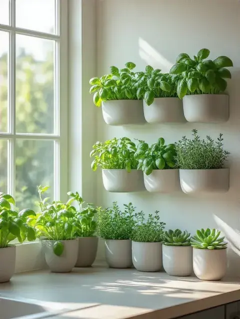 Un rincón con plantas aromáticas Un rincón con plantas aromáticas
