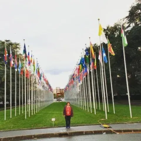 Andrea Casamento llegó hasta las Naciones Unidas con su mensaje. Andrea Casamento llegó hasta las Naciones Unidas con su mensaje.