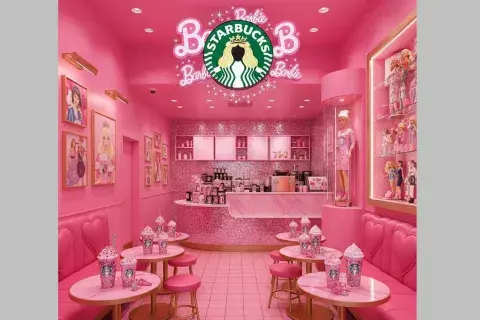 La alianza entre Mattel y Starbucks transforma el clásico ritual de tomar café en una experiencia inmersiva, estética y profundamente emocional.