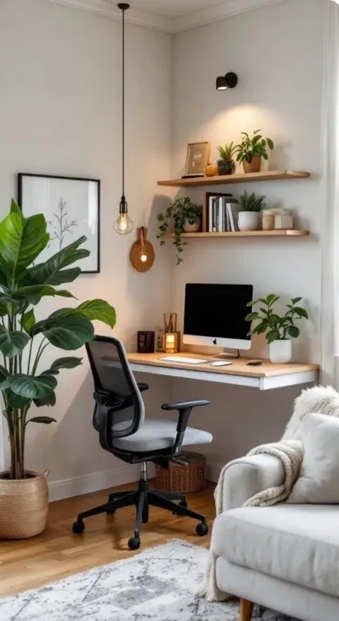 Luces, plantas y objetos deco para ponerle onda al escritorio Luces, plantas y objetos deco para ponerle onda al escritorio