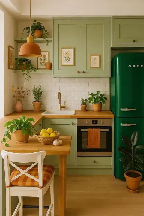 Una cocina colorida con detalles protagonistas Una cocina colorida con detalles protagonistas