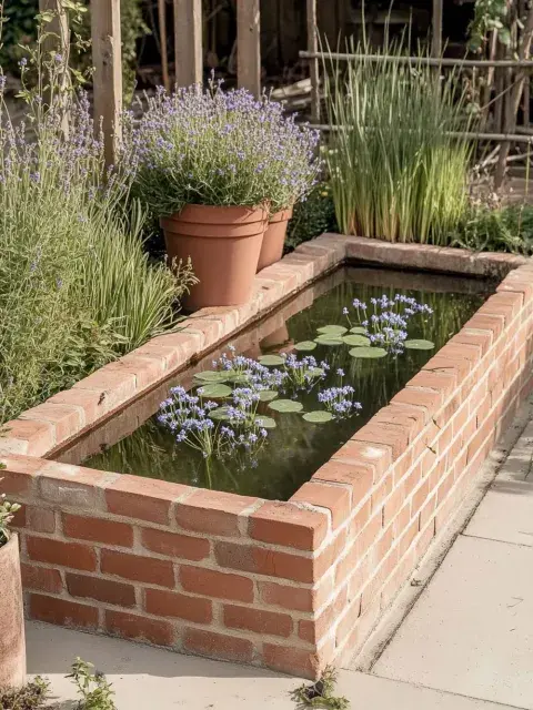 Con ladrillos y plantas