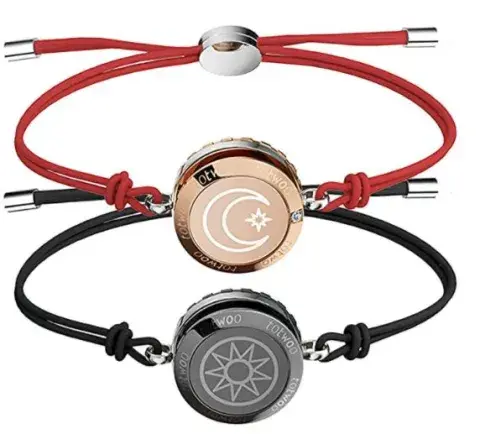 La pulsera la tocás y a la otra persona le vibra la muñeca La pulsera la tocás y a la otra persona le vibra la muñeca