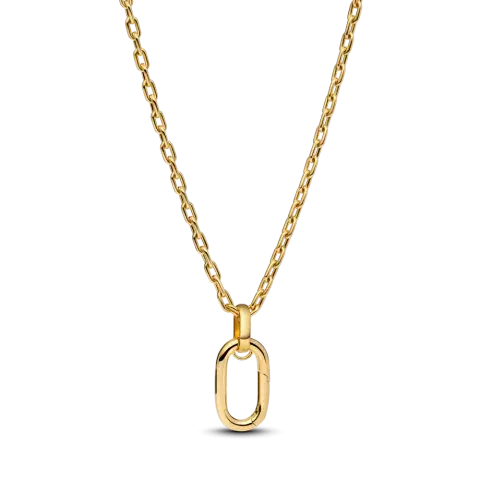 Collar de cadena de eslabones personalizable con baño de oro de 14k (PANDORA $ 980.800) Collar de cadena de eslabones personalizable con baño de oro de 14k (PANDORA $ 980.800)