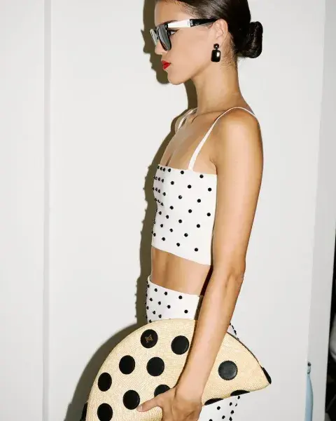 El regreso de un clásico: polka dots en la colección 2025 de Carolina Herrera.