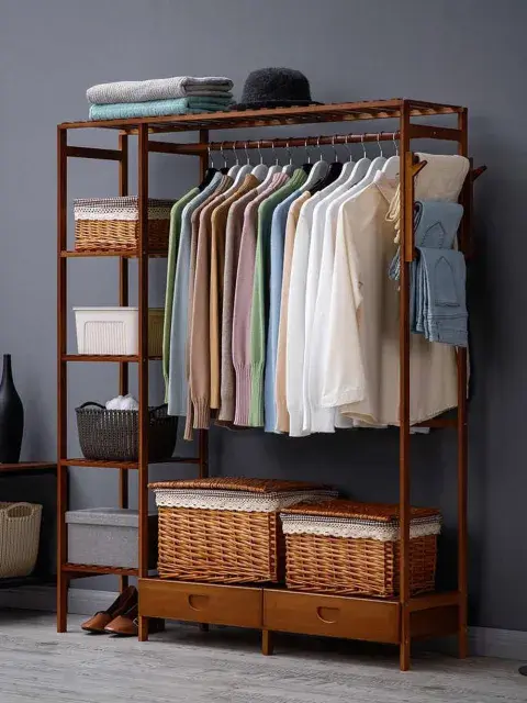 100 por ciento madera con canastos de mimbre, ideal para guardar medias o ropa interior 100 por ciento madera con canastos de mimbre, ideal para guardar medias o ropa interior