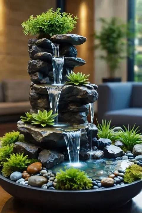 Foto de fuente de agua. Foto de fuente de agua.