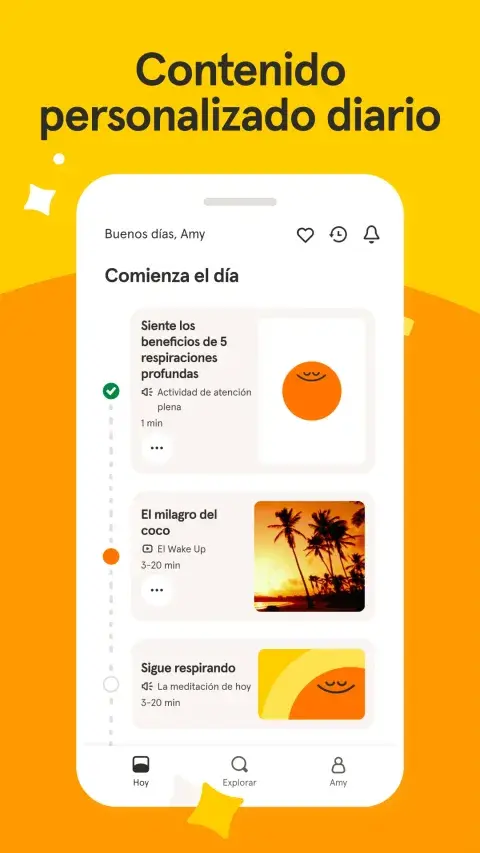 Así es Headspace, una de las mejores apps para dormir bien.