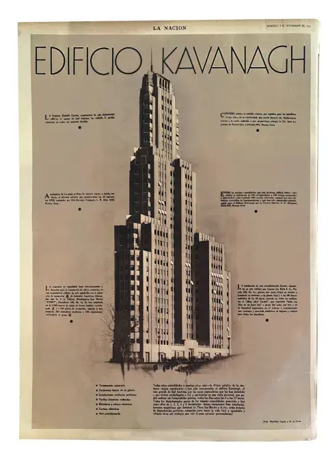 El Kavanagh se inauguró hace 89 casi 90 años por encargo de Corina Kavanagh.