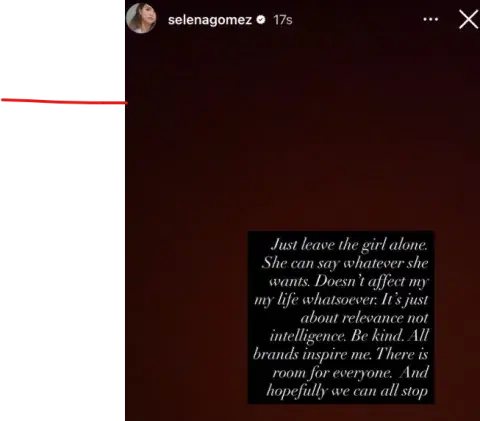 La respuesta de Selena Gomez a Hailey Bieber La respuesta de Selena Gomez a Hailey Bieber