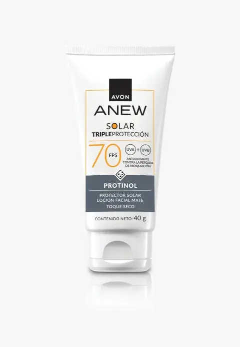 Protector Solar FPS 70 Triple Proteccion con Protinol Para una piel mas firme* Ayuda a prevenir el fotoenvejecimiento de la piel y protegerla contra las agresiones del ambiente ($31.500) Protector Solar FPS 70 Triple Proteccion con Protinol Para una piel mas firme* Ayuda a prevenir el fotoenvejecimiento de la piel y protegerla contra las agresiones del ambiente ($31.500)