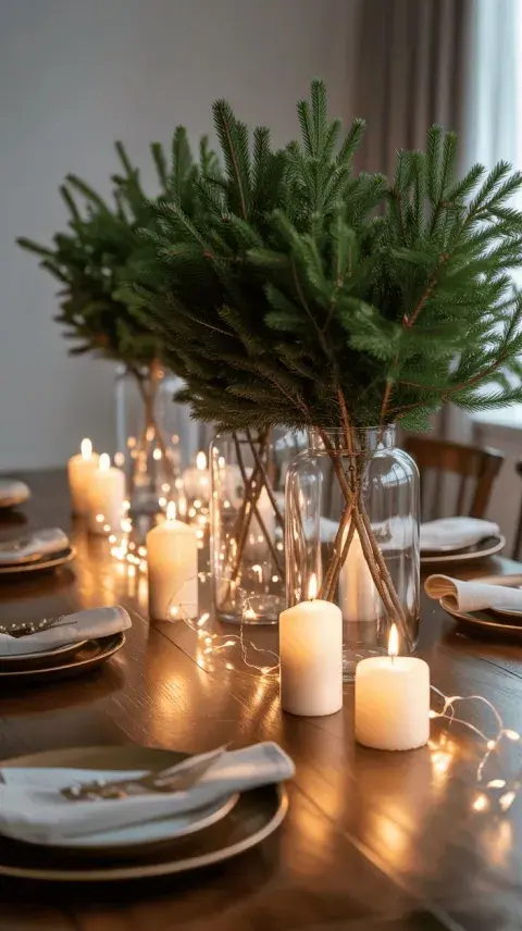 Foto de mesa navideña. Foto de mesa navideña.