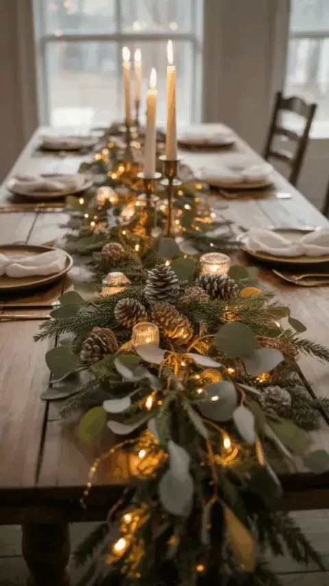 Foto de mesa navideña. Foto de mesa navideña.