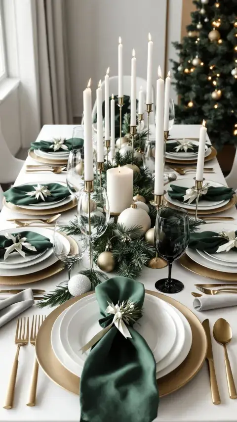 Foto de mesa navideña. Foto de mesa navideña.