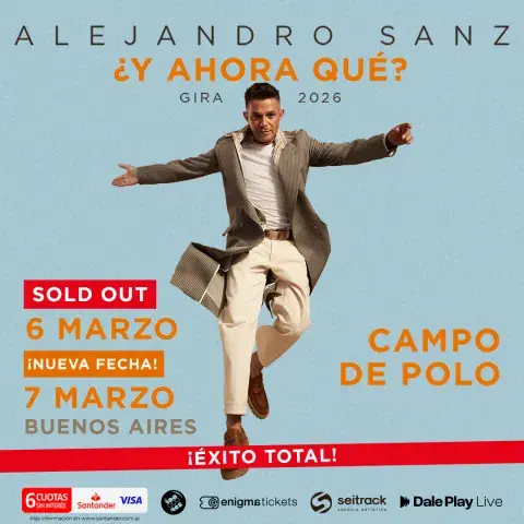 Afiche de Alejandro Sanz. Afiche de Alejandro Sanz.